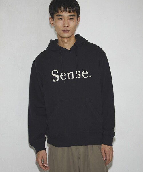 Firsthand(ファーストハンド)の「MA Firsthand/マ ファーストハンド Sense. HOODIE / ロゴスウェット / プリントスウェット / プルオーバーフーディ(パーカー・メンズ・グレー/ブラック/ネイビー・LARGE/MEDIUM)」の7枚目の写真