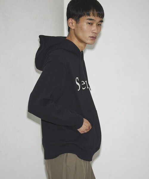Firsthand(ファーストハンド)の「MA Firsthand/マ ファーストハンド Sense. HOODIE / ロゴスウェット / プリントスウェット / プルオーバーフーディ(パーカー・メンズ・グレー/ブラック/ネイビー・LARGE/MEDIUM)」の19枚目の写真