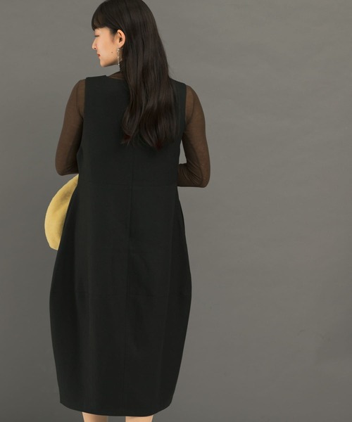 URBAN RESEARCH ROSSO WOMEN（アーバンリサーチ　ロッソ）の「『UR TECH』コクーンジャンパーワンピース（ジャンパースカート・レディース・ベージュ系その他/ブラック・36/38）」の11枚目の写真