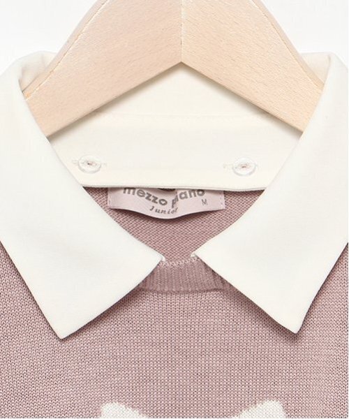 mezzo piano Junior（メゾピアノジュニア）の「衿つきリボンニット