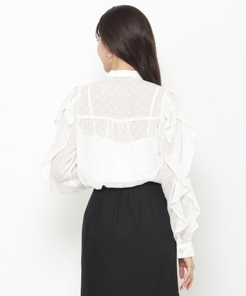 セール】ラメドットジャガードボウタイブラウス（シャツ/ブラウス