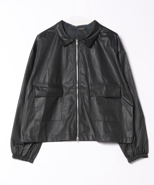 Ritzy(リッツィー)の「ショート丈 PUジャケット(その他アウター・レディース・ホワイト/カーキ/ブラック・L/M)」の4枚目の写真