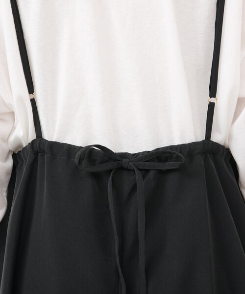 un dix cors(アンディコール)の「《体のラインを拾わない・後ろ姿が盛れる》バックリボンフレアキャミワンピース(ワンピース・レディース・ブラック/モカ・FREE)」の20枚目の写真