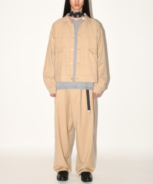 SUPERTHANKS(スーパーサンクス)の「デニムジャケット風トラッカージャケット/Trucker jacket(ユニセックス)(ブルゾン・メンズ・ベージュ/オートミール/ライトブラック・S/M/L)」の17枚目の写真