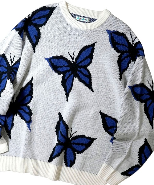 Soupy Soupy(スーピースーピー)の「【Soupy Soupy】BIG Jacquard knit(ニット/セーター・メンズ・ブルー/オフホワイト/ブラック/ホワイト系その他3/グリーン/ホワイト系その他/ホワイト系その他2/チャコールグレー・L/M)」の5枚目の写真