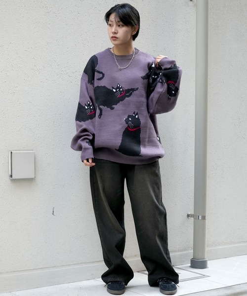 セール】【Soupy Soupy】BIG Jacquard knit（ニット/セーター