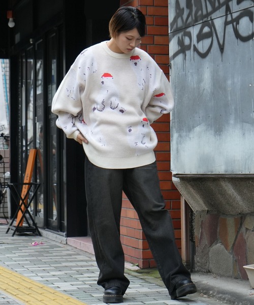 Soupy Soupy(スーピースーピー)の「【Soupy Soupy】BIG Jacquard knit(ニット/セーター・メンズ・ブルー/オフホワイト/ブラック/ホワイト系その他3/グリーン/ホワイト系その他/ホワイト系その他2/チャコールグレー・L/M)」の18枚目の写真