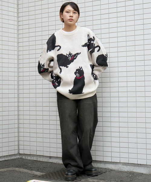 セール】【Soupy Soupy】BIG Jacquard knit（ニット/セーター