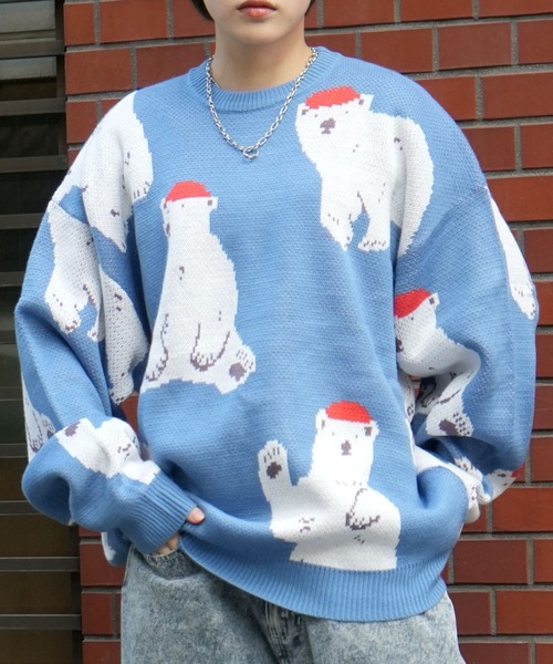 Soupy Soupy(スーピースーピー)の「【Soupy Soupy】BIG Jacquard knit(ニット/セーター・メンズ・ブルー/オフホワイト/ブラック/ホワイト系その他3/グリーン/ホワイト系その他/ホワイト系その他2/チャコールグレー・L/M)」の20枚目の写真