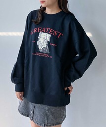 AS KNOW AS plus | ◇サガラ刺繍 ドッグプリントスウェットプルオーバー(スウェット)