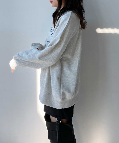 AS KNOW AS plus（アズノゥアズプラス）の「◇サガラ刺繍 ドッグプリントスウェットプルオーバー（スウェット・レディース・ネイビー系/アイボリー系/ブラック系/ホワイト系・FREE）」の19枚目の写真