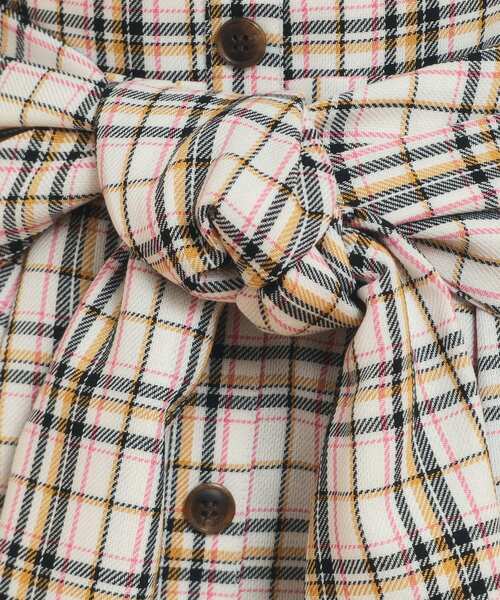 PINK-latte(ピンクラテ)の「◆【インナー付き】腰巻きネルシャツ風スカート(スカート・キッズ・イエロー系その他3/ホワイト系4/ダークブラウン系1・13/14/16/15 )」の12枚目の写真