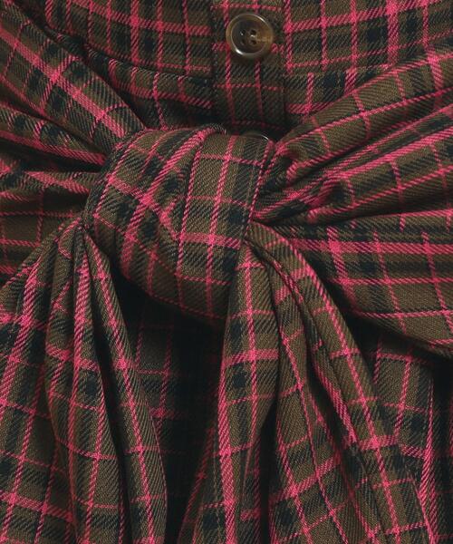 PINK-latte(ピンクラテ)の「◆【インナー付き】腰巻きネルシャツ風スカート(スカート・キッズ・イエロー系その他3/ホワイト系4/ダークブラウン系1・13/14/16/15 )」の16枚目の写真