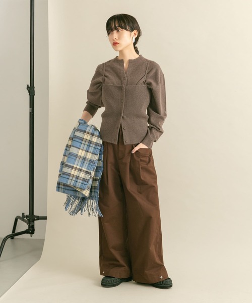 KBF(ケイビーエフ)の「マルチビスチェSETカーディガン(カーディガン/ボレロ・レディース・ベージュ/ブラウン/ダークグレー・ONE)」の7枚目の写真