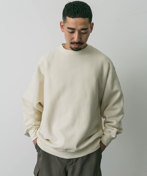 Healthknit(ヘルスニット)の「『別注』Healthknit×DOORS クルーネックスウェット(スウェット・メンズ・ブルー/チャコールグレー/アイボリー・MEDIUM/LARGE)」の5枚目の写真