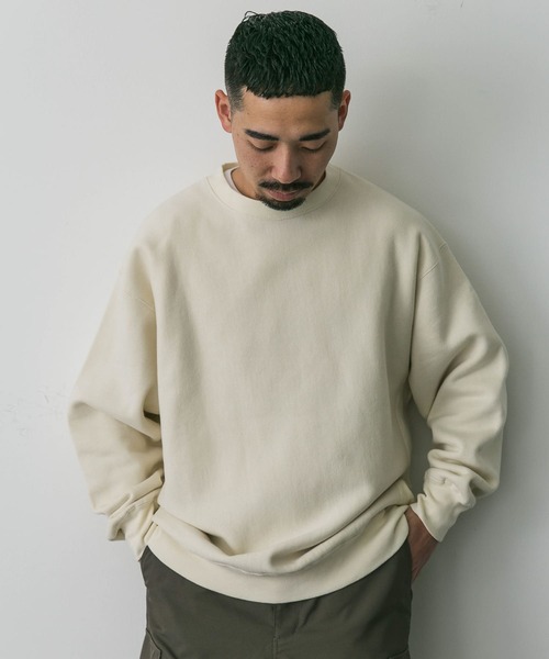 Healthknit(ヘルスニット)の「『別注』Healthknit×DOORS クルーネックスウェット(スウェット・メンズ・ブルー/チャコールグレー/アイボリー・MEDIUM/LARGE)」の6枚目の写真