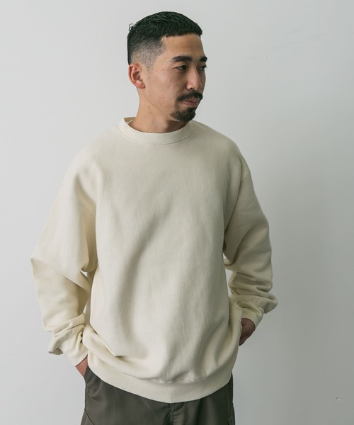 Healthknit(ヘルスニット)の「『別注』Healthknit×DOORS クルーネックスウェット(スウェット・メンズ・ブルー/チャコールグレー/アイボリー・MEDIUM/LARGE)」の7枚目の写真
