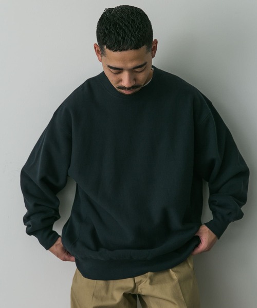 Healthknit(ヘルスニット)の「『別注』Healthknit×DOORS クルーネックスウェット(スウェット・メンズ・ブルー/チャコールグレー/アイボリー・MEDIUM/LARGE)」の13枚目の写真
