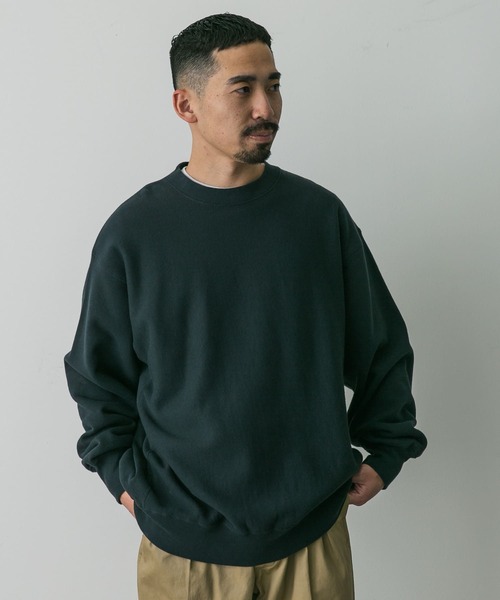 Healthknit(ヘルスニット)の「『別注』Healthknit×DOORS クルーネックスウェット(スウェット・メンズ・ブルー/チャコールグレー/アイボリー・MEDIUM/LARGE)」の14枚目の写真