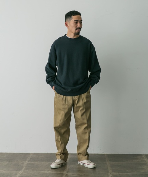 Healthknit(ヘルスニット)の「『別注』Healthknit×DOORS クルーネックスウェット(スウェット・メンズ・ブルー/チャコールグレー/アイボリー・MEDIUM/LARGE)」の17枚目の写真