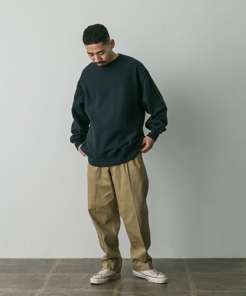Healthknit(ヘルスニット)の「『別注』Healthknit×DOORS クルーネックスウェット(スウェット・メンズ・ブルー/チャコールグレー/アイボリー・MEDIUM/LARGE)」の18枚目の写真