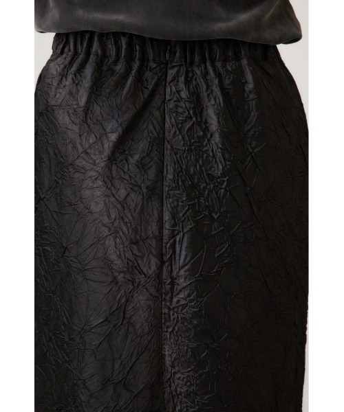 crie conforto(クリーコンフォルト)の「ワッシャーサテンナロースカート(スカート・レディース・ブラック/シルバー/アイボリー・MEDIUM/SMALL)」の8枚目の写真