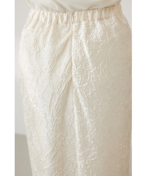 crie conforto(クリーコンフォルト)の「ワッシャーサテンナロースカート(スカート・レディース・ブラック/シルバー/アイボリー・MEDIUM/SMALL)」の16枚目の写真