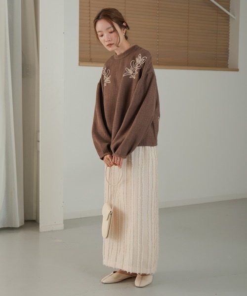 Bab(バブ)の「前後2WAY刺繍ブラウス(シャツ/ブラウス・レディース・ブラック/ホワイト系その他・M)」の5枚目の写真