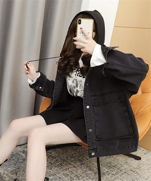 FREE STYLISTS（フリー スタイリスト）の「フード付きデニムジャケット