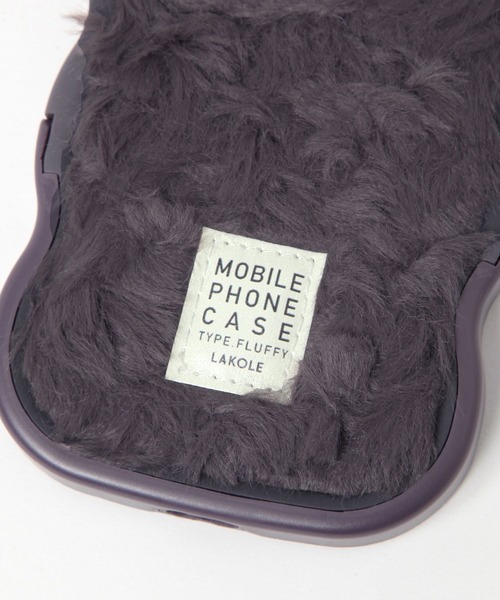 LAKOLE(ラコレ)の「ふわふわウェーブスタンドiPhoneケース / 155502(スマホケース/カバー・レディース・チャコール/アイボリー・SMALL/X-SMALL)」の9枚目の写真
