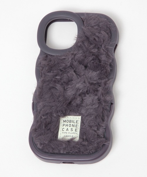 LAKOLE(ラコレ)の「ふわふわウェーブスタンドiPhoneケース / 155502(スマホケース/カバー・レディース・チャコール/アイボリー・SMALL/X-SMALL)」の15枚目の写真