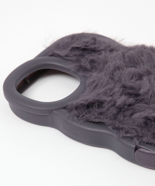 LAKOLE(ラコレ)の「ふわふわウェーブスタンドiPhoneケース / 155502(スマホケース/カバー・レディース・チャコール/アイボリー・SMALL/X-SMALL)」の17枚目の写真