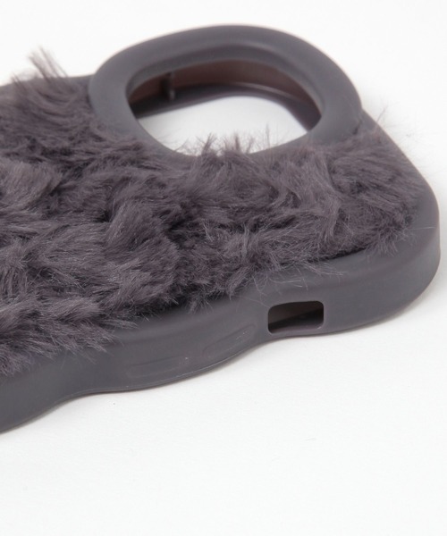 LAKOLE(ラコレ)の「ふわふわウェーブスタンドiPhoneケース / 155502(スマホケース/カバー・レディース・チャコール/アイボリー・SMALL/X-SMALL)」の21枚目の写真