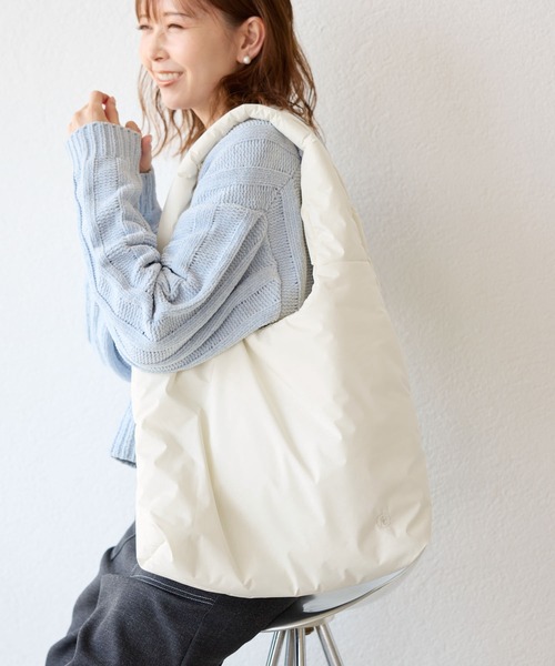 ROPE' PICNIC(ロペピクニック)の「撥水・A4対応/ナイロンパティングトートバック(トートバッグ・レディース・ブラック/キナリ・FREE)」の3枚目の写真