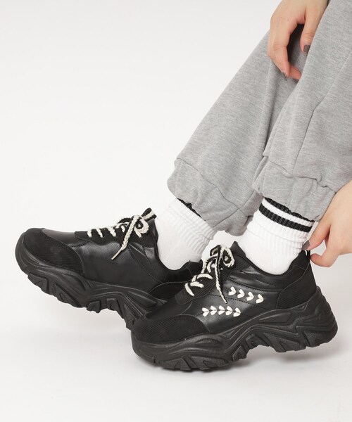 セール】厚底韓国ファッションダットスニーカー(スニーカー セール】厚底韓国ファッションダットスニーカー(スニーカー