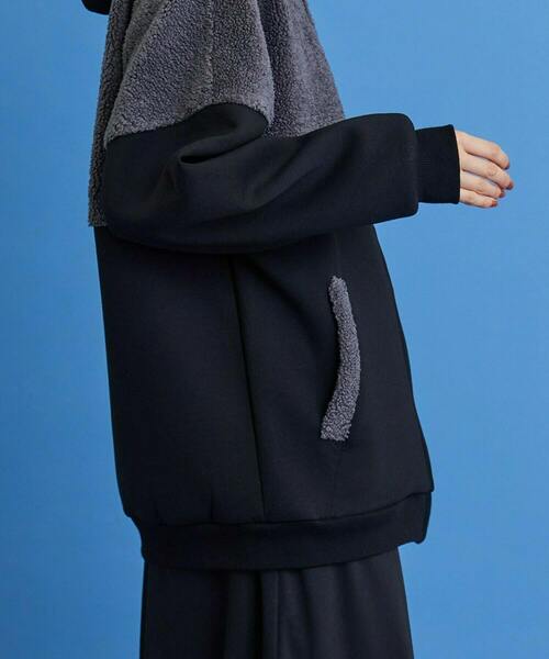 FRAPBOIS（フラボア）の「シープパーカー（パーカー・レディース・グレー/ブラック・2/1）」の5枚目の写真