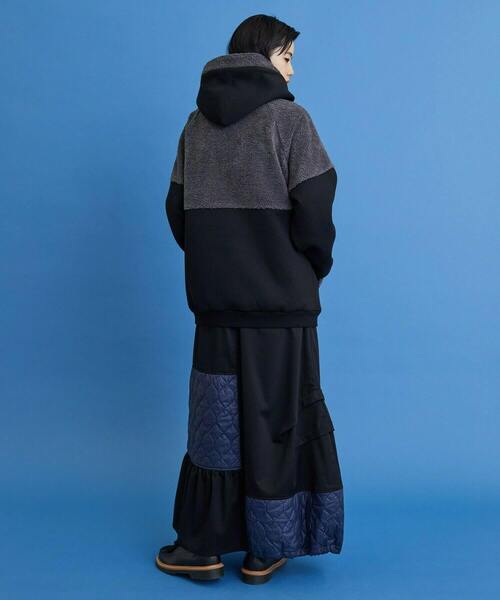 FRAPBOIS（フラボア）の「シープパーカー（パーカー・レディース・グレー/ブラック・2/1）」の9枚目の写真