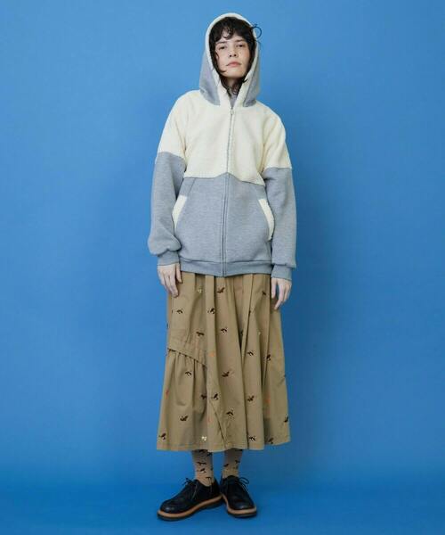 FRAPBOIS（フラボア）の「シープパーカー（パーカー・レディース・グレー/ブラック・2/1）」の22枚目の写真