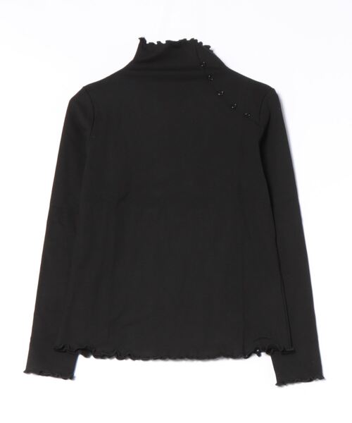 aimoha(アイモハ)の「ショルダーボタンリブメロウハイネックトップス(Tシャツ/カットソー・レディース・ホワイト/ワインレッド/ブラック/チョコ/カーキ/グレー・FREE)」の8枚目の写真