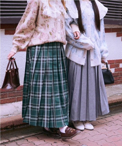 kutir（クティール）の「【クティールとレトロ】サイドベルトプリーツスカート（スカート・レディース・ダークブラウン/レッド系その他/グリーン/グレー・SMALL/LARGE/MEDIUM）」の5枚目の写真