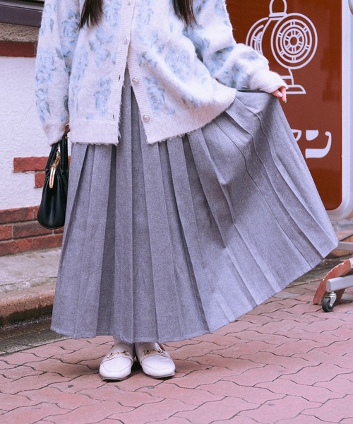 kutir（クティール）の「【クティールとレトロ】サイドベルトプリーツスカート（スカート・レディース・ダークブラウン/レッド系その他/グリーン/グレー・SMALL/LARGE/MEDIUM）」の13枚目の写真