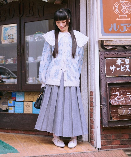 kutir（クティール）の「【クティールとレトロ】サイドベルトプリーツスカート（スカート・レディース・ダークブラウン/レッド系その他/グリーン/グレー・SMALL/LARGE/MEDIUM）」の14枚目の写真