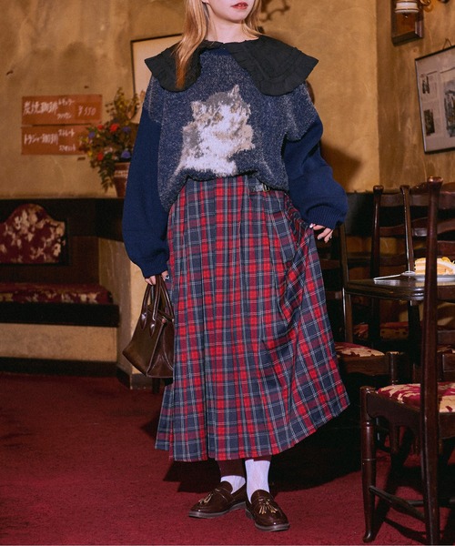 kutir（クティール）の「【クティールとレトロ】サイドベルトプリーツスカート（スカート・レディース・ダークブラウン/レッド系その他/グリーン/グレー・SMALL/LARGE/MEDIUM）」の21枚目の写真