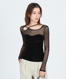 back laceup sheer tops