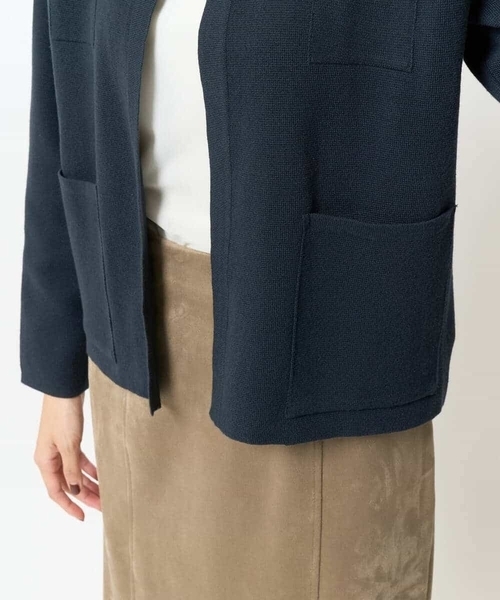 a.v.v（アーヴェヴェ）の「トリミングポケットニットジャケット（カーディガン/ボレロ・レディース・ベージュ/ネイビー・40/42/36/38/34）」の22枚目の写真