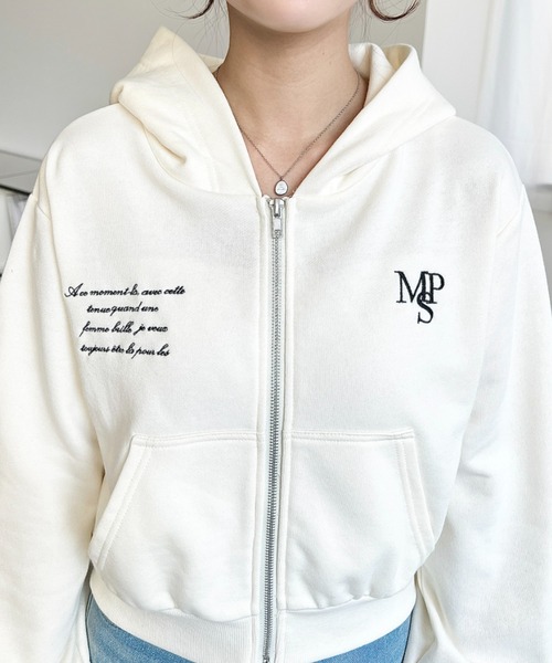 ECHOES OF LIFE ホワイト ジップパーカー M SACAI / ECHOES OF LIFE パーカー｜ESTNATION ONLINE STORE