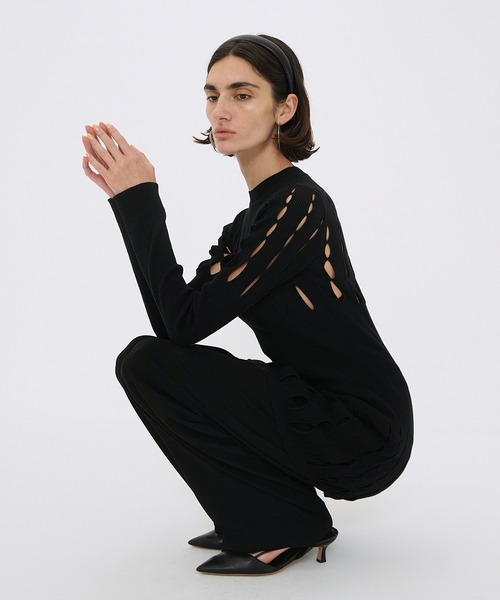 トップス CLANE HOLE DOT KNIT TOPS 楽天市場】クラネ CLANE ホール ドット ニット トップス HOLE DOT KNIT