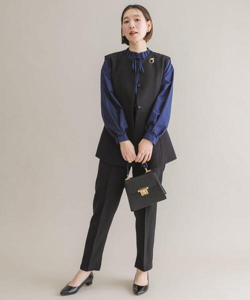 F by ROSSO（エフバイロッソ）の「F by ROSSO　ペプラムジレ+テーパードパンツ（セットアップ・レディース・ブラック/ネイビー/ホワイト系その他・36/38）」の15枚目の写真