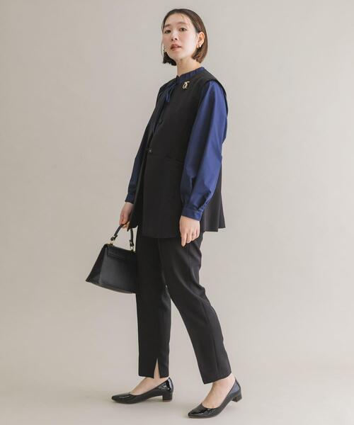 F by ROSSO（エフバイロッソ）の「F by ROSSO　ペプラムジレ+テーパードパンツ（セットアップ・レディース・ブラック/ネイビー/ホワイト系その他・36/38）」の16枚目の写真