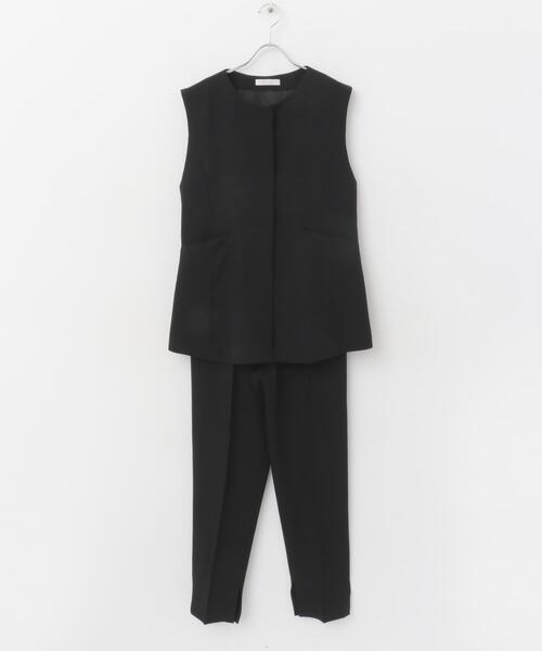 F by ROSSO（エフバイロッソ）の「F by ROSSO　ペプラムジレ+テーパードパンツ（セットアップ・レディース・ブラック/ネイビー/ホワイト系その他・36/38）」の18枚目の写真